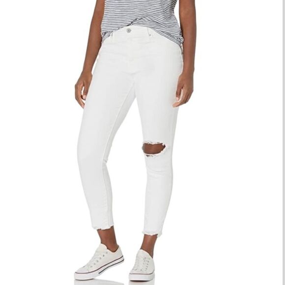 Levi's 721 High-Rise Skinny Ankle Jeans White New 24 33 - Picture 8 of 8